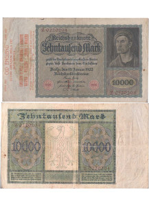 GERMANIA 10.000 Mark 1922 banconota pubblicitaria 